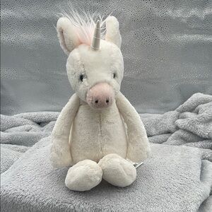 Jellycat Plush Unicorn Toy medium with White Horn